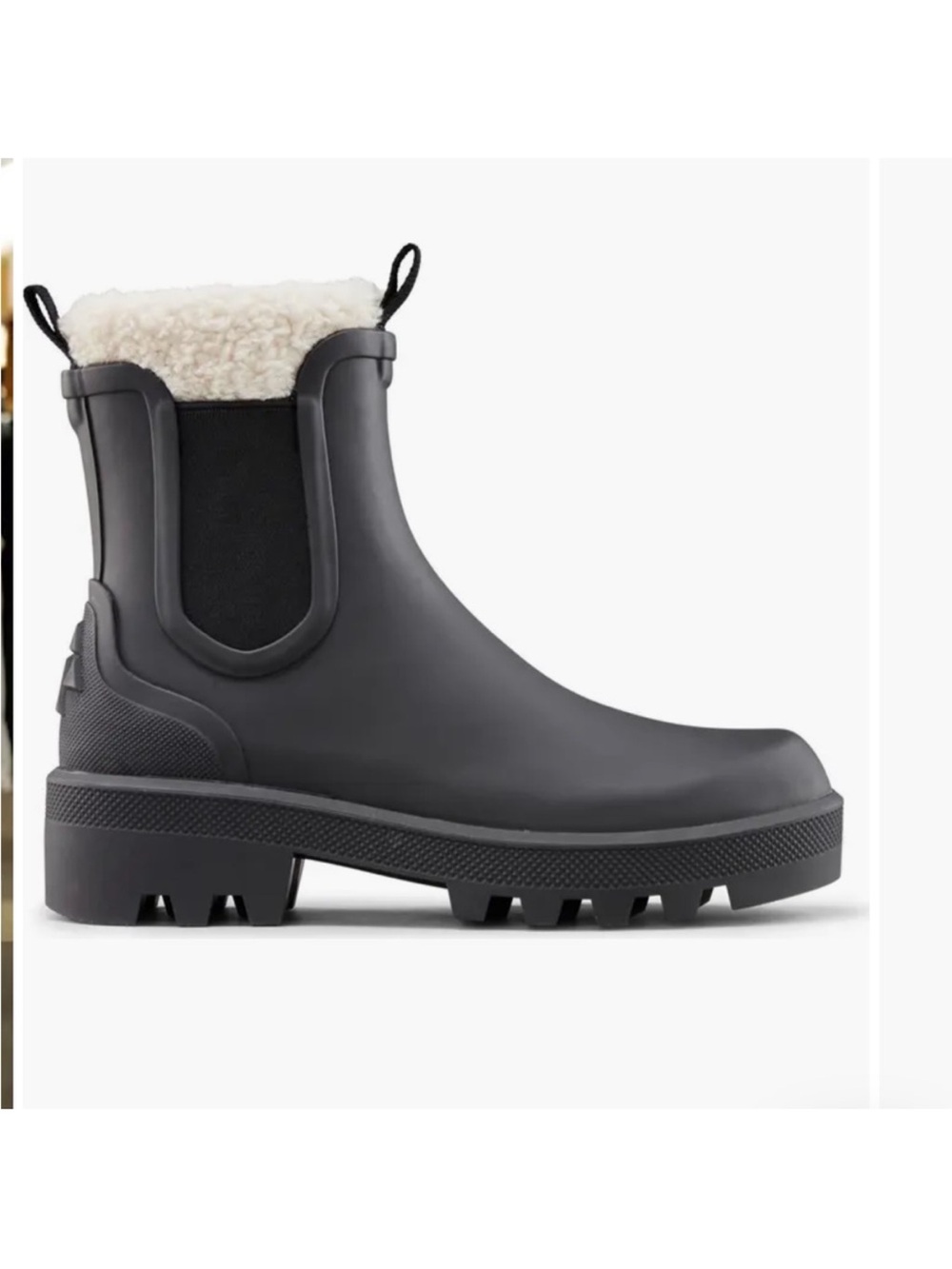 Cougar Black Chelsea Sherpa-Lined Rain Boot